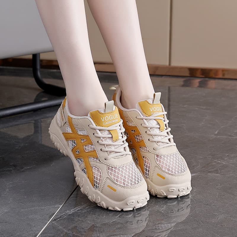 Dad Sneakers Women 2026 Summer New Mesh Breathable Agam Sneakers Women Sports Shoes Versatile Women's Shoes KT-296