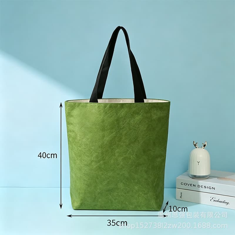 In Stock Custom Printed DuPont Paper Bag with Logo, Textured DuPont Paper Tote Bag, Gift Exhibition DuPont Paper Bag