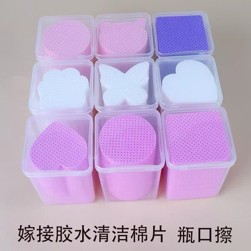 Cross-border New Eyelash Extension Glue Bottle Mouth Wipe Cloth Nail Art Magic Wipe Lint-Free Glue Bottle Mouth Cleaning Wipe