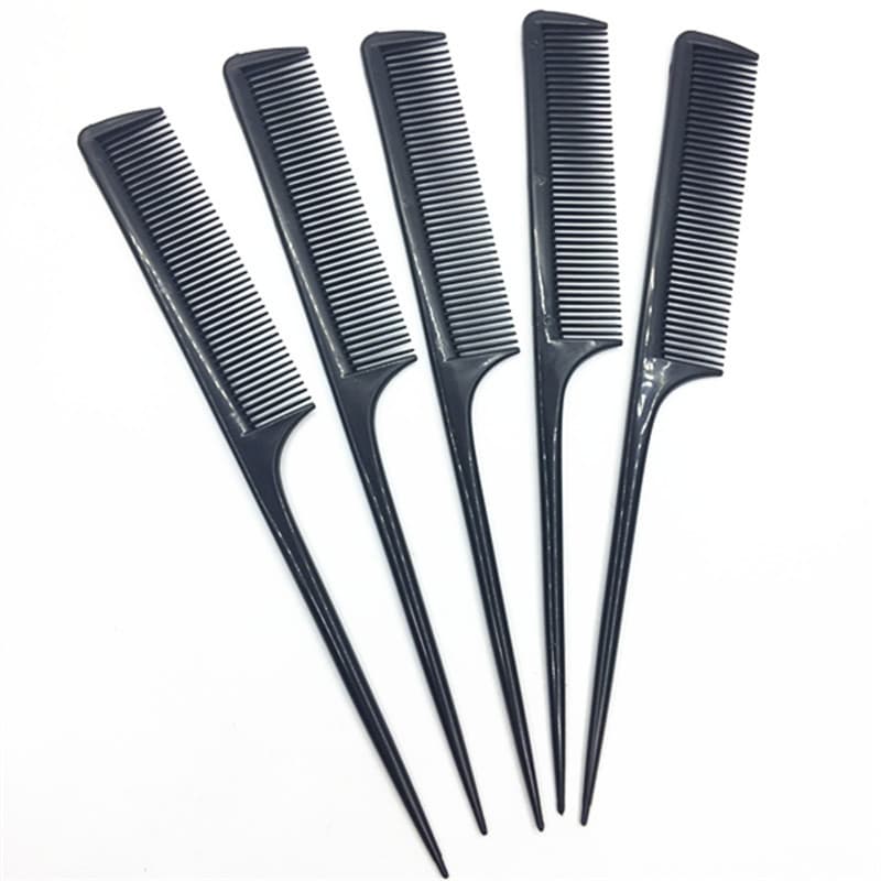 Professional hair styling and makeup tools, plastic pointed-tail combs, teasing combs, evening combs, hair-twisting combs, small gift wholesale.