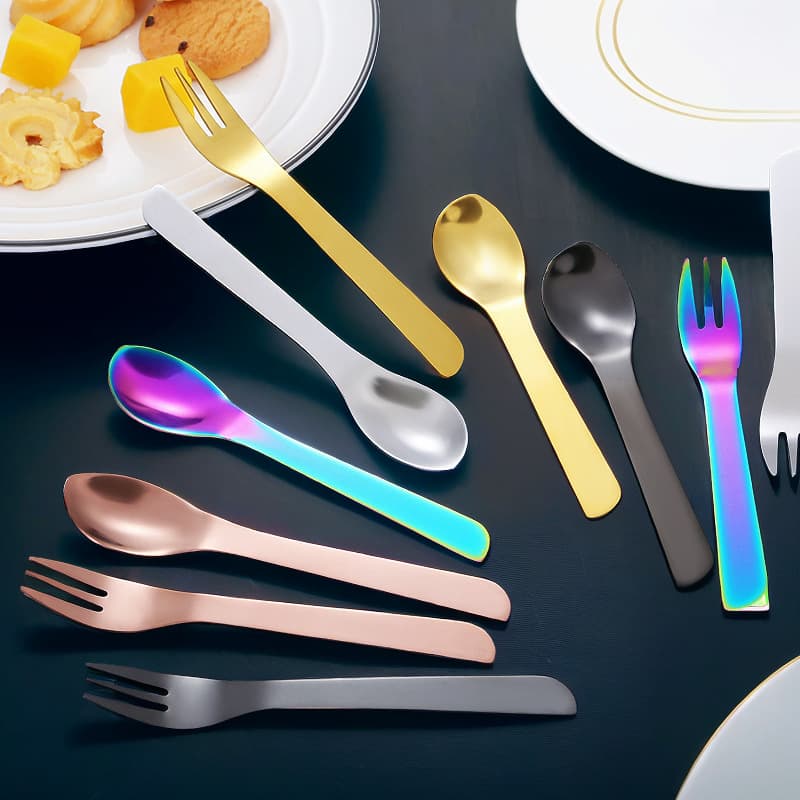 Ice Cream Scoop, Cake Fork, Fruit Fork, Stainless Steel Dessert Spoon, Yogurt Spoon, Coffee Stirring Spoon, Seasoning Spoon