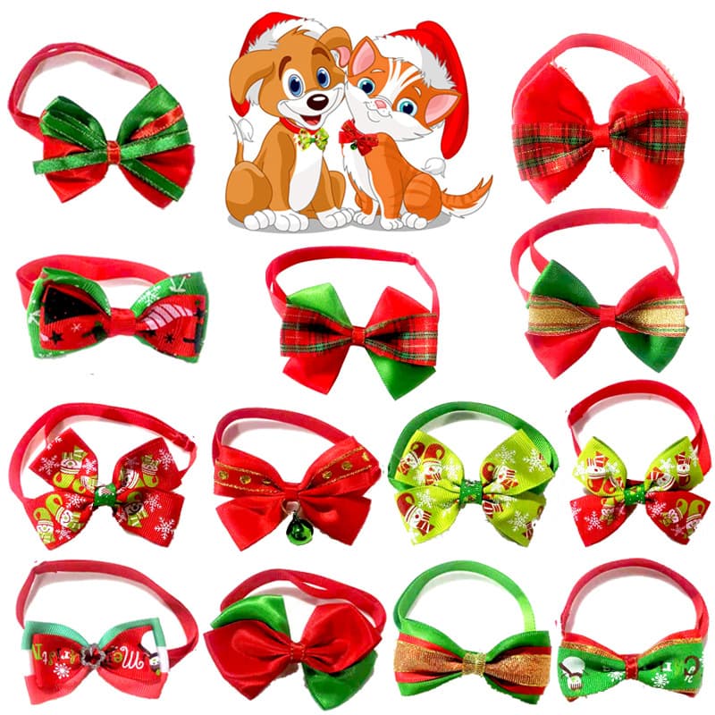 Christmas Plaid Necktie Pet Accessories Cat Dog Decorative Bow Tie Versatile Pet Supplies from BBLYPET Casual Style Universal Fit