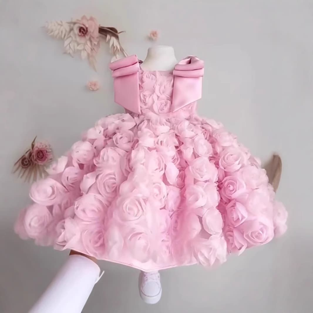 Flower Girl Wedding Little Girl Birthday Party Princess Dress Children's Evening Gown Catwalk Host Piano Performance