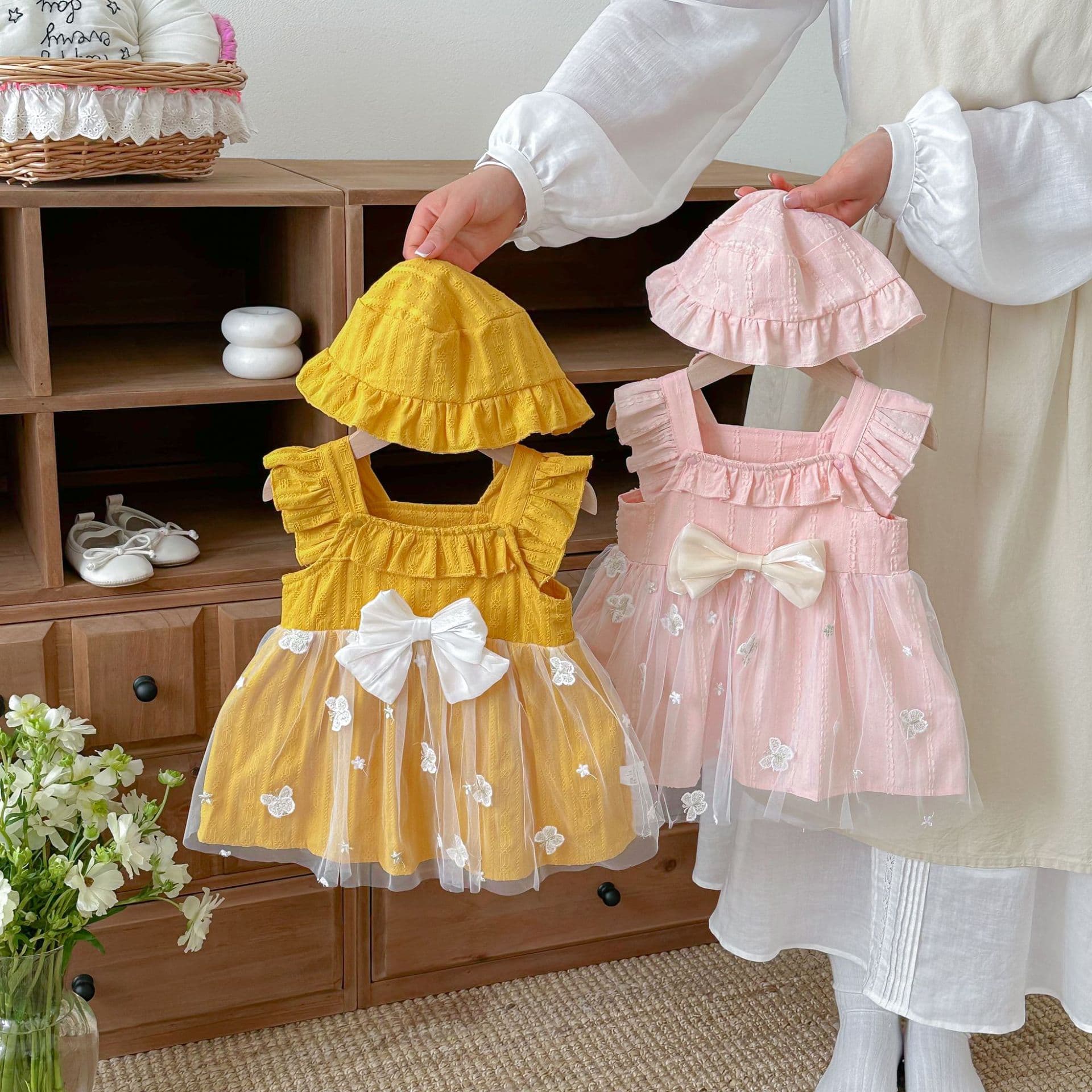 2026 Girls Summer Dress Baby Kids Princess Dress Cotton Class A Safety Certified