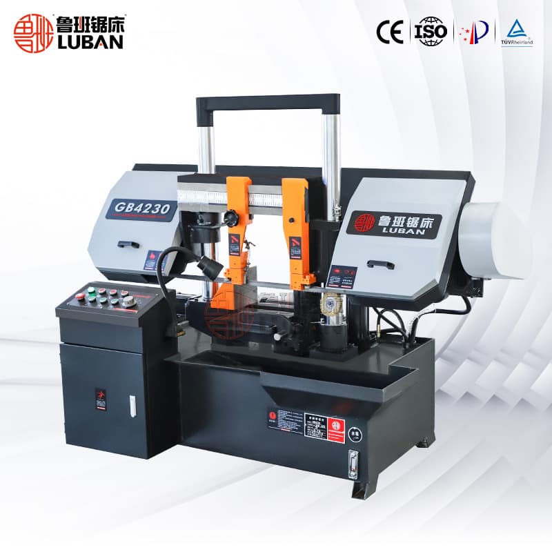 4230 Semi-Automatic Small Band Saw Machine GB4230 Metal Band Saw for Cutting Stainless Steel Pipe and Metal