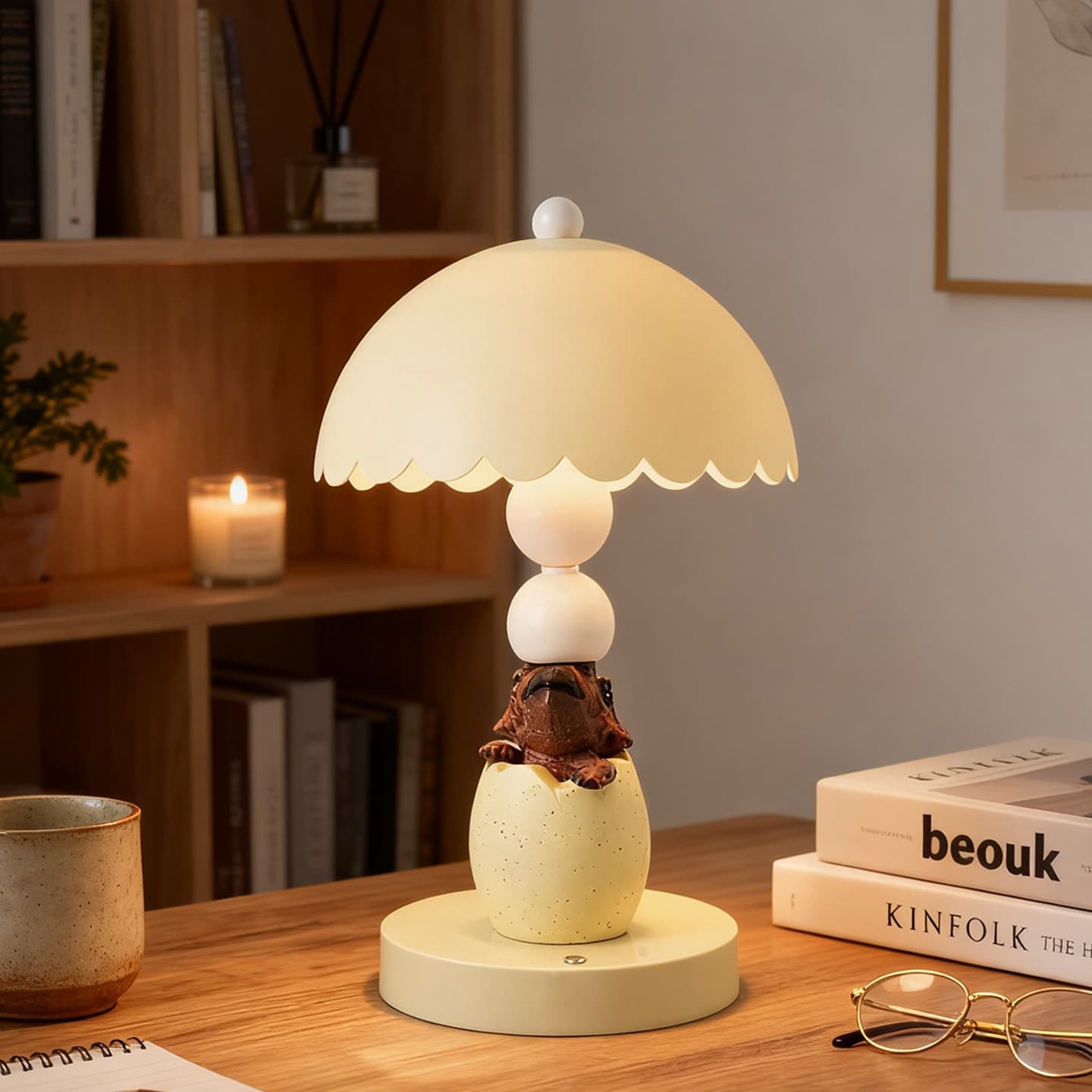 Broken shell dinosaur egg decorative table lamp three-speed adjustable bedroom night light children's birthday gift desktop ornament lamp