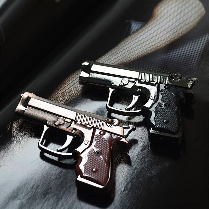 Inflatable Gun-Shaped Windproof Lighter Creative Fun Lighter for Foreign Trade Cross-Border Wholesale Factory Direct
