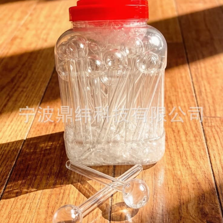 Factory Supply Jar-Packed 6-Inch Transparent Colored Glass Straws Glass Balls Glass Crafts