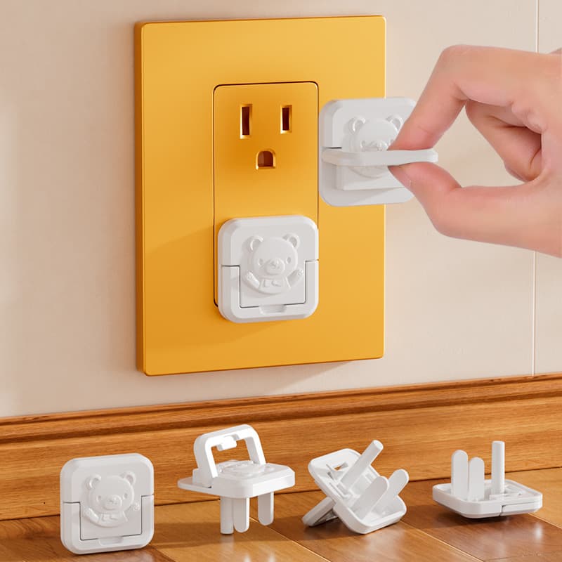 American Standard Anti-Shock Socket Cover, Childproof Power Outlet Safety Plug for Vietnam, Japan, 2-Hole and 3-Prong