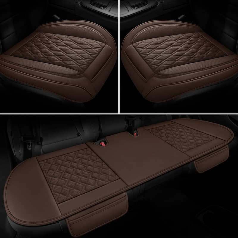 Car Genuine Leather Seat Cushion Four Seasons Universal Single Seat Without Backrest Cowhide Small Three-Piece 6-Color Seat Cover