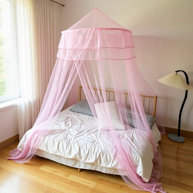 Large Dome Simple Double-layer Lace Hanging Dome Mosquito Net, Princess Ceiling Mosquito Net Wholesale Amazon