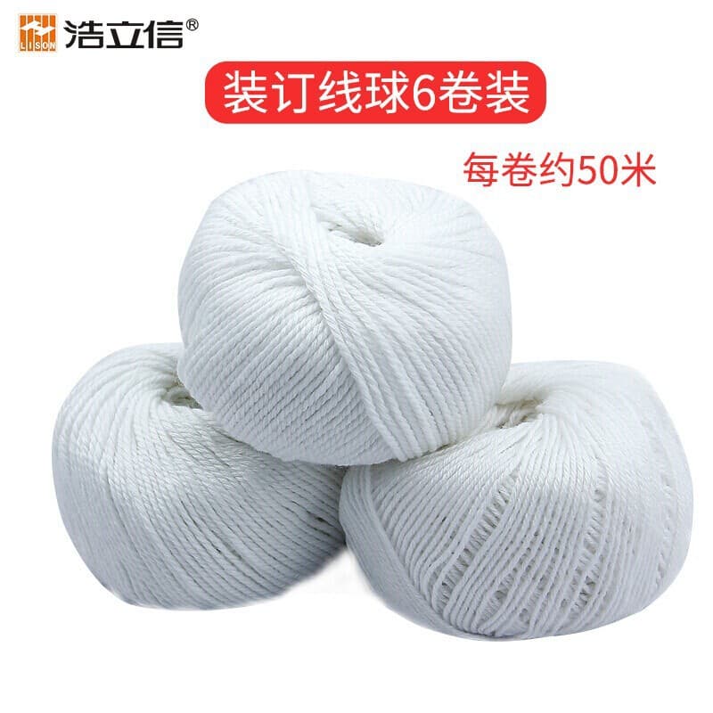 Haolixin Financial Voucher Binding Thread, White Binding Thread Ball, Voucher Binding Needle and Thread, Office Supplies, Stationery, Free Shipping