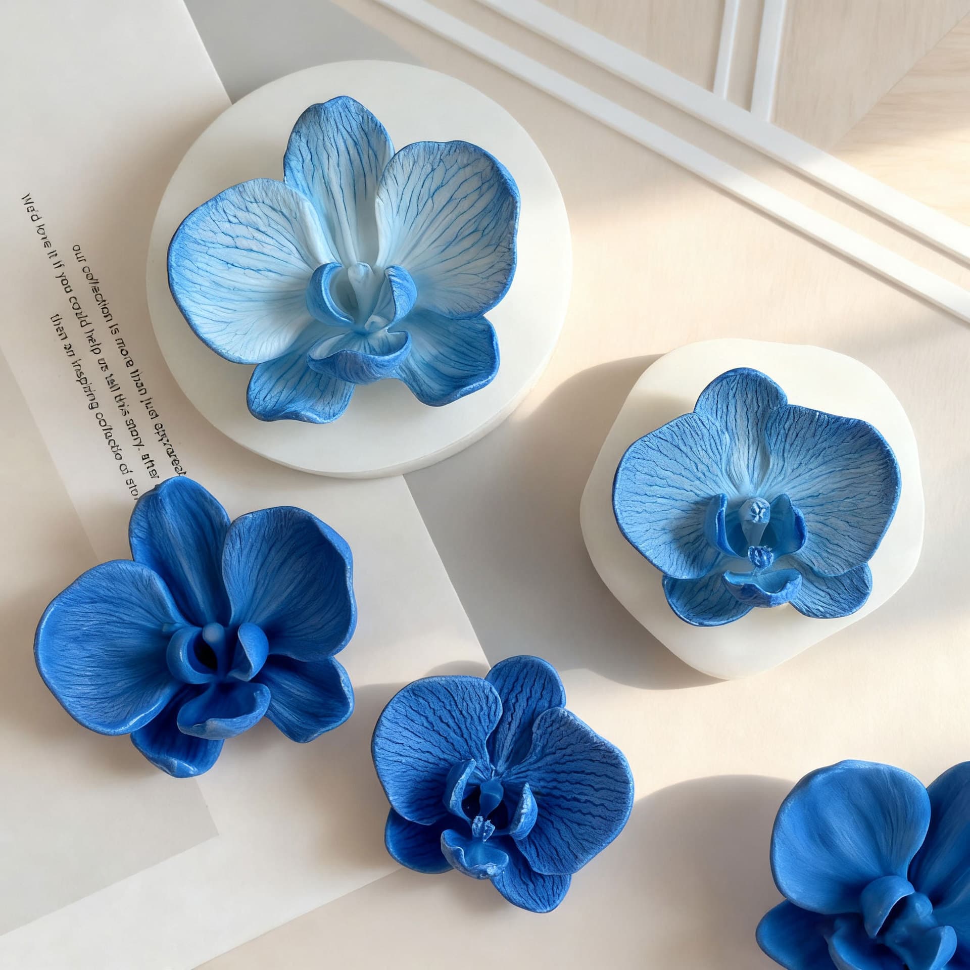 Jiahui Mei Phalaenopsis Flower Candle Silicone Mold DIY Three-Dimensional Flower Handmade Aromatherapy Plaster Grinding Tool