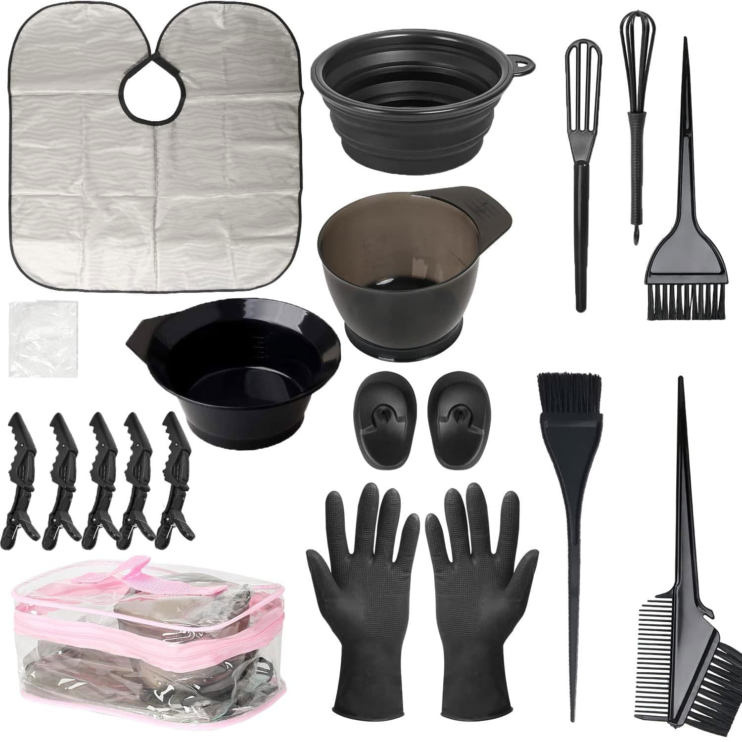 Disposable Hair Dye Tool Set: Salon Hair Coloring Comb, Treatment Bowl, Dye Cape Wholesale Hair Dye Comb