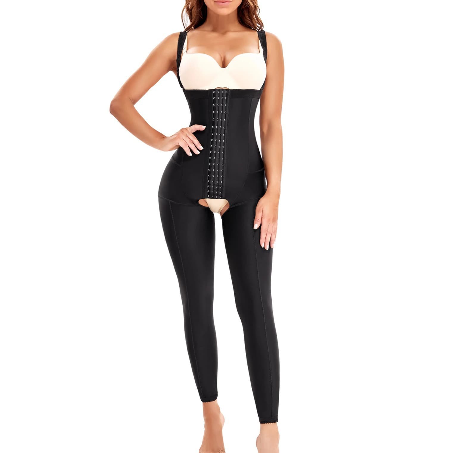 Cross-border hot-selling high-end body-shaping jumpsuit for women, sports, fitness, yoga, weight loss, waist and abdominal opening, body-shaping jumpsuit