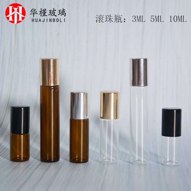 Perfume Refill Bottle 3ml 5ml 10ml Clear Roller Ball Bottle Brown Roller Ball Bottle Eye Cream Bottle Essential Oil Refill Bottle