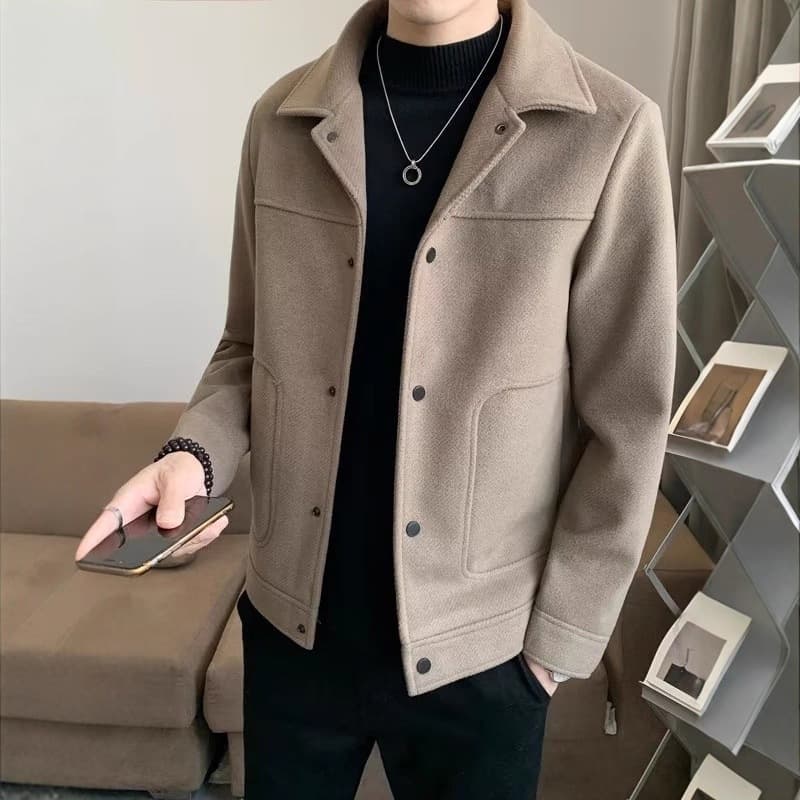 2025 Men's Jacket Autumn New Formal Business Blazer Notched Lapel Slim Fit Single-Breasted Men's Coat