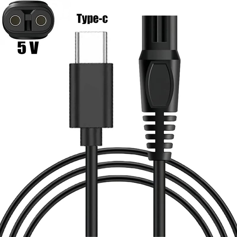 TYPE-C 5V Power Adapter Compatible with Philips QP2724 Charging Cable S3241/6652/MG7940