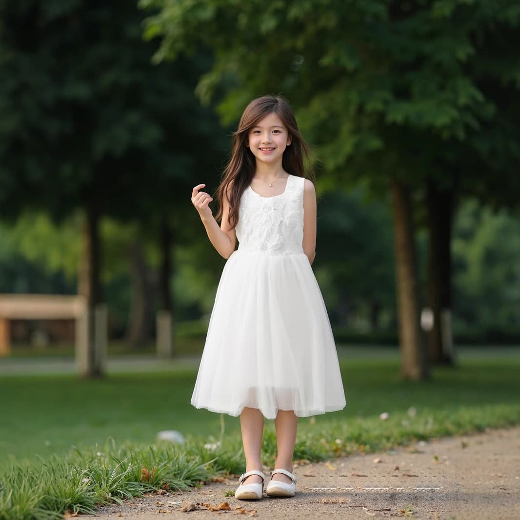 New style girls' summer princess dress, fashionable fluffy white gauze skirt, western dress, summer dress, children's sleeveless vest dress