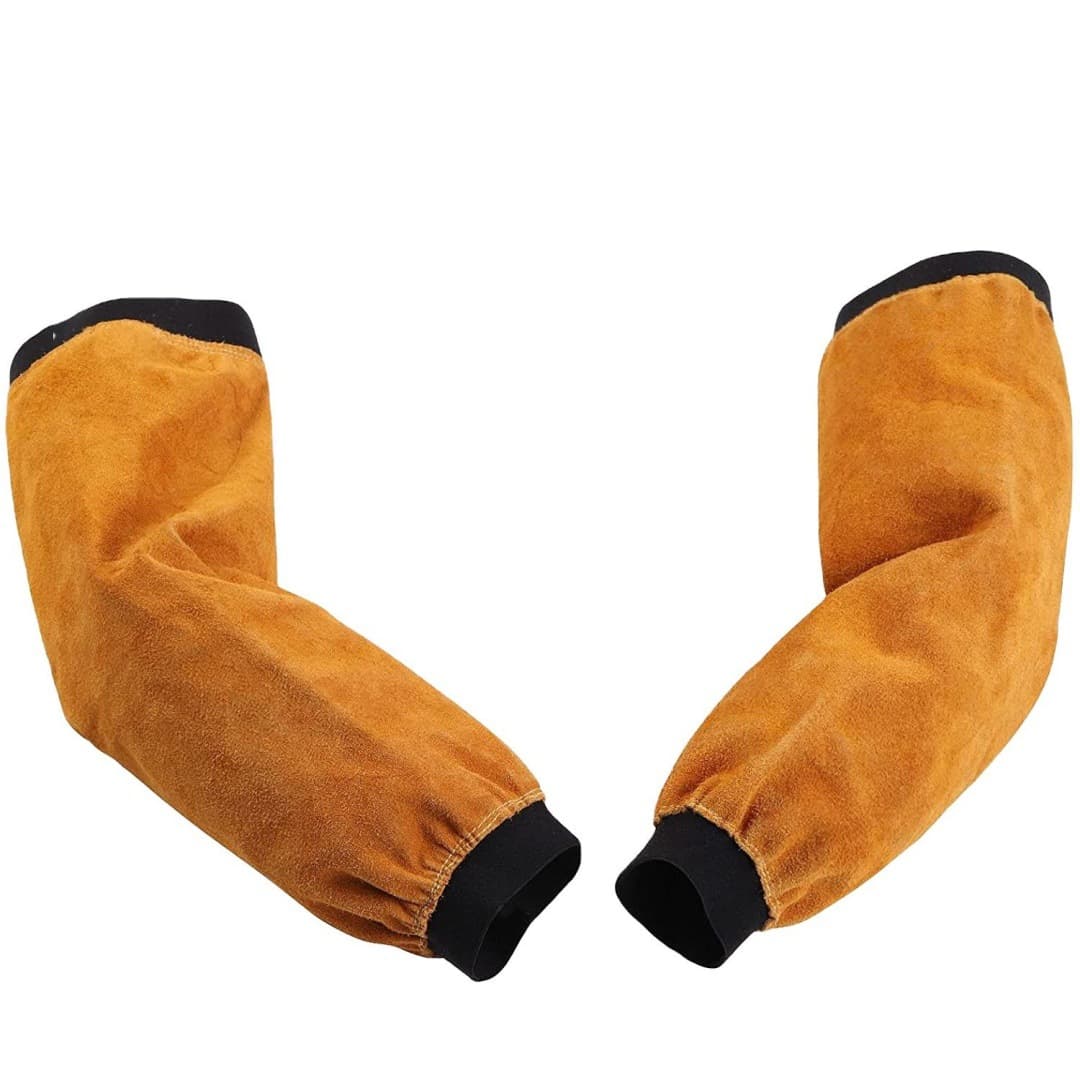 Weidashi Cowhide Heat Insulation Welding Sleeves for Welding, Cutting, and Grinding