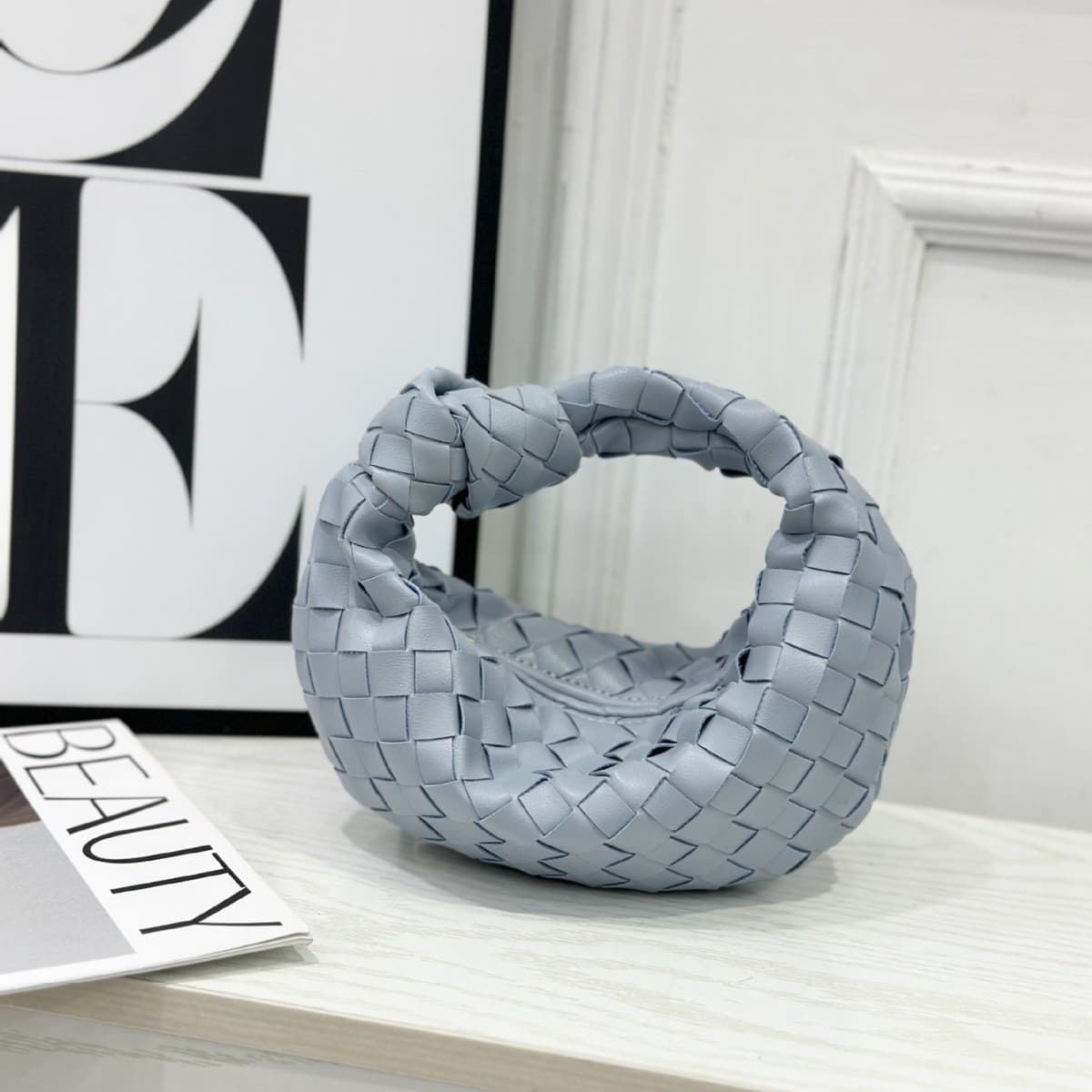 BV Woven Buffalo Cloud Bag Dumpling Bag Popular New Style Women's Bag Fashion Shoulder Crossbody Handheld Small Bag Women Cross-border