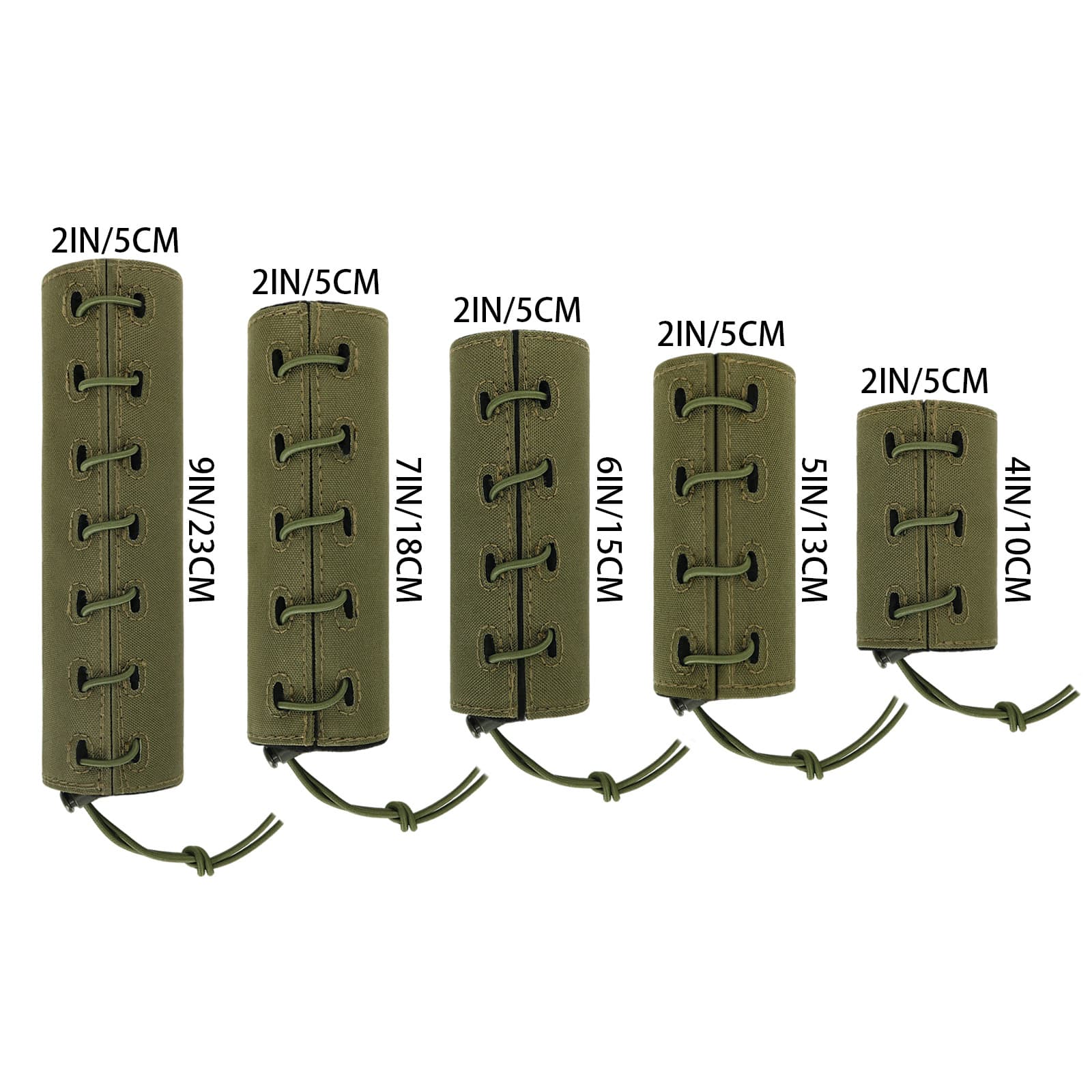 4/5/6/7/9inch Tactical Fishbone Handguards Full Coverage Thickened Fireproof Waterproof Grip Double Layer Elastic Universal