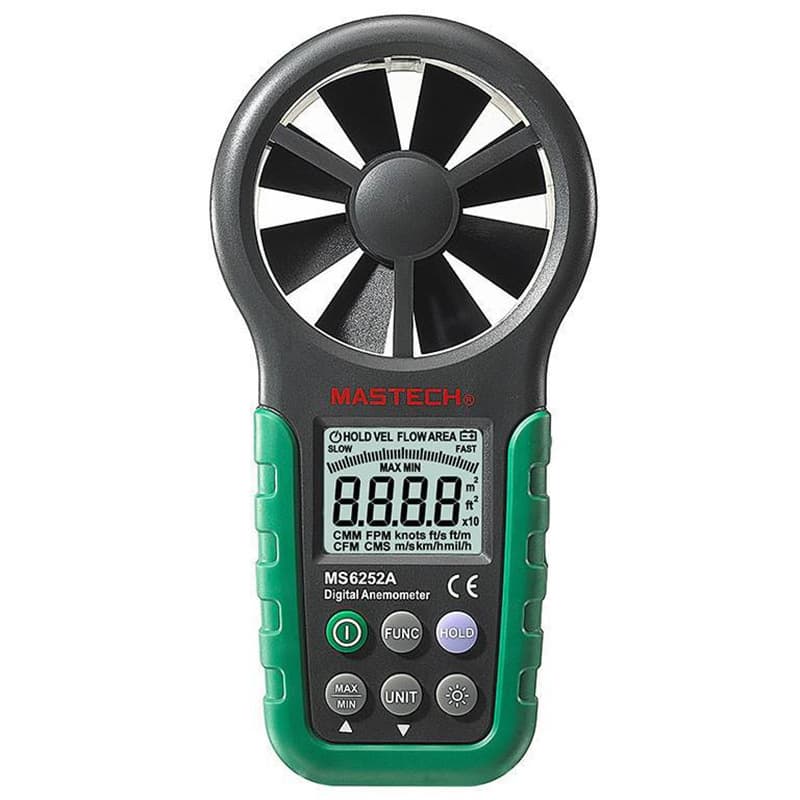 Huayi MS6252A digital handheld high-precision anemometer, air temperature meter, wind speed gauge, wind temperature gauge, wind speed indicator