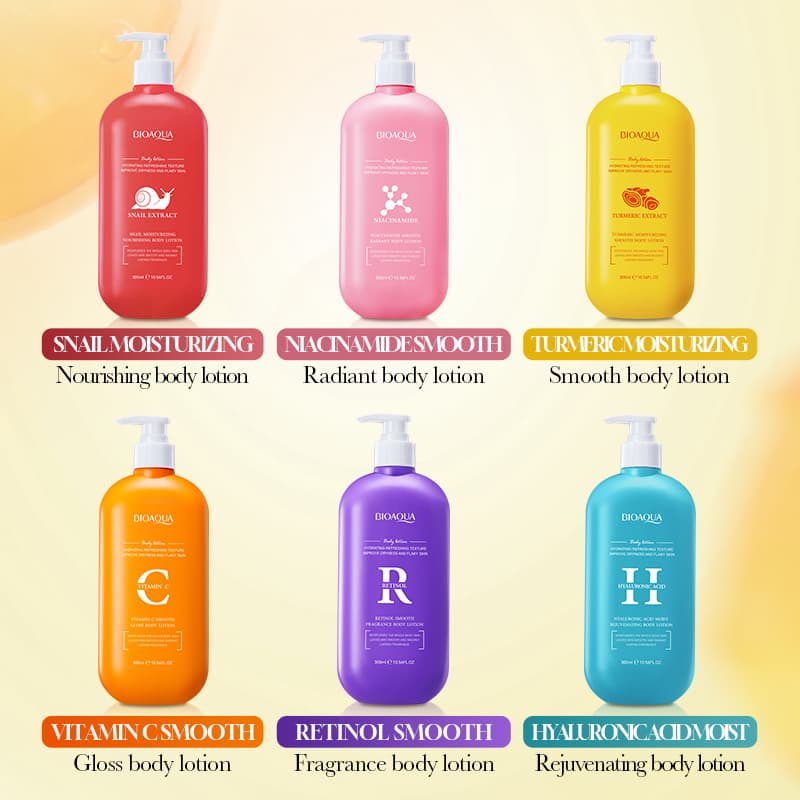 BIOAOUA Vitamin C Niacinamide Retinol Smooth and Shining Body Lotion Autumn and Winter Moisturizing Skin Care Cross-Border Foreign Trade
