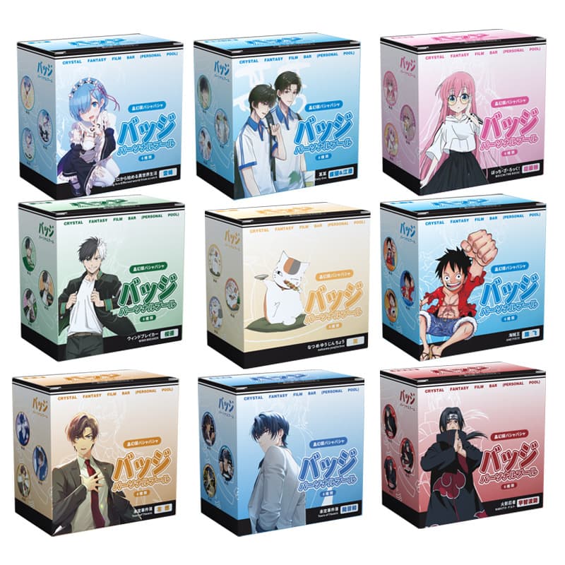 Personal Pool Anime 58MM Badge Conan Blue Lock Haikyuu Bocchi the Rock Madoka Badge Pin 6 Pieces Per Box