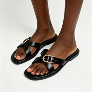 Women's Fashion Ins Style Anti-Slip Zara Flat Slippers Spring Summer Cross-Border Africa Lightweight Sandals Women's Shoes
