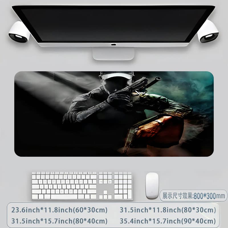 Cross-border Anime Game Character 2 Mouse Pad Large Premium Thick Stain-Resistant Desk Mat
