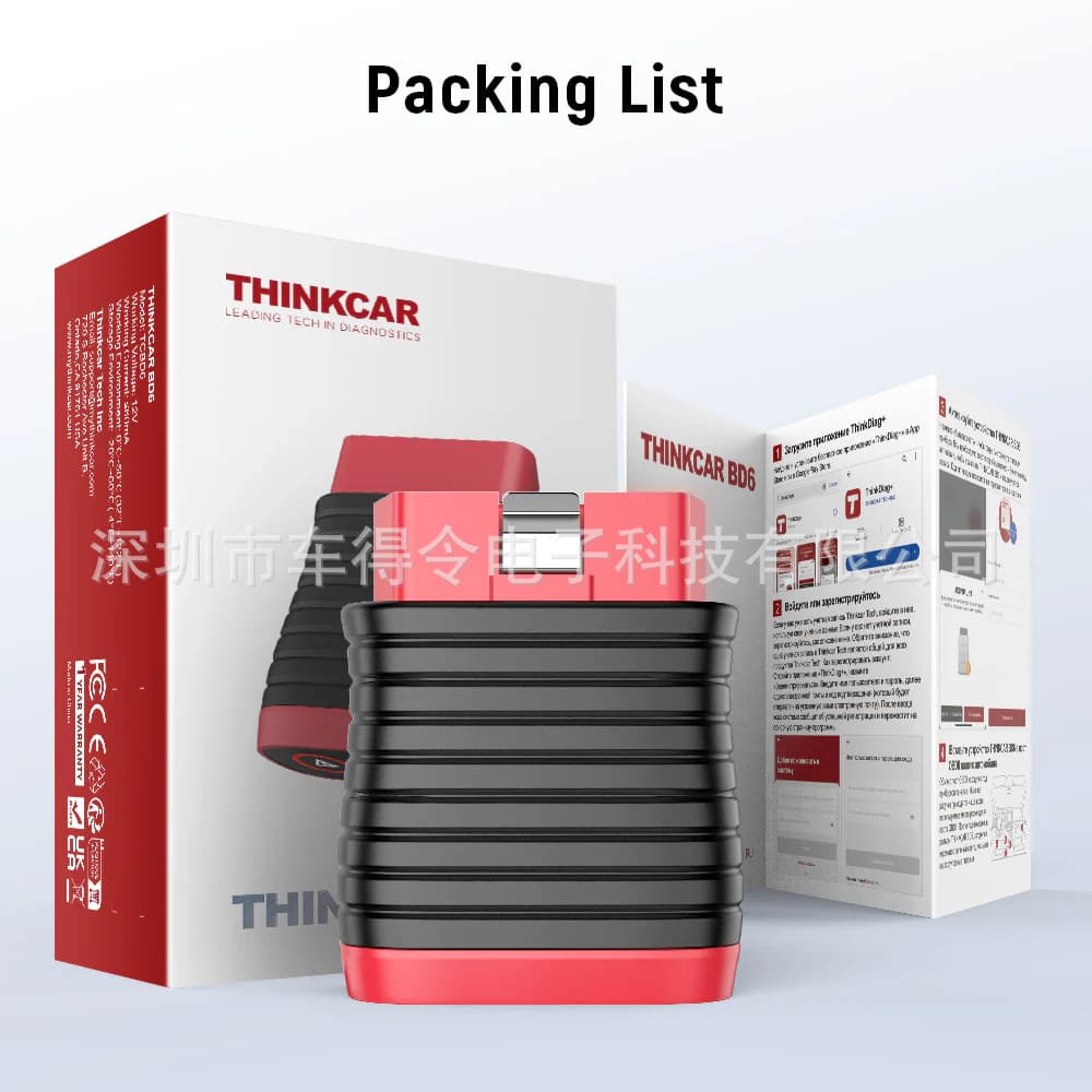 In Stock Cross-Border Wholesale Thinkcar BD6 OBD2 Scanner 5 Reset Lifetime Free