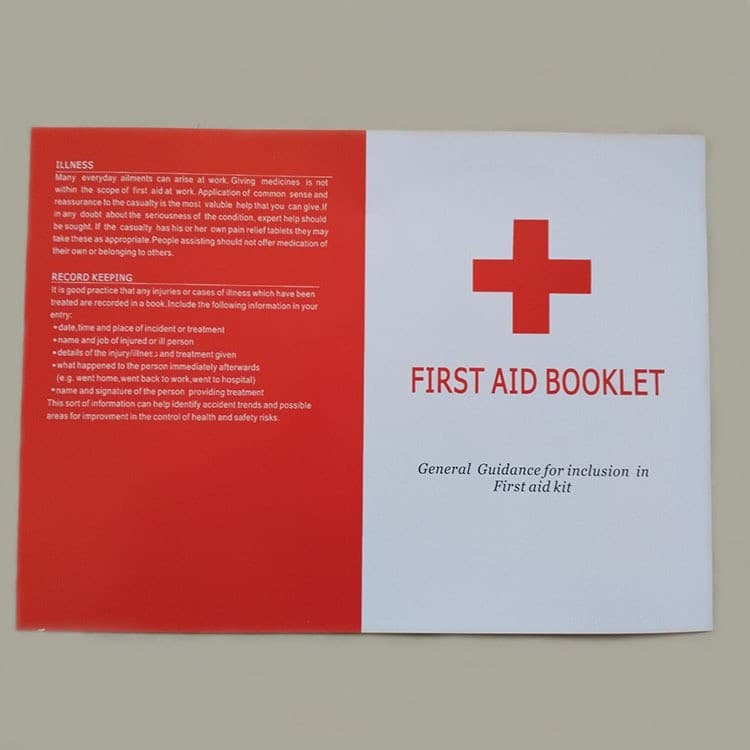 Color Printed First Aid Manual, First Aid Kit Accessories, Basic First Aid Knowledge English First Aid Instructions