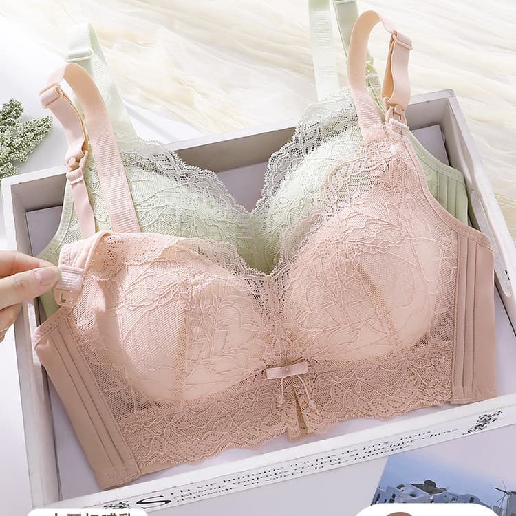 Specialized maternity bra for postpartum breastfeeding, thin design to support underarm fat and prevent sagging.