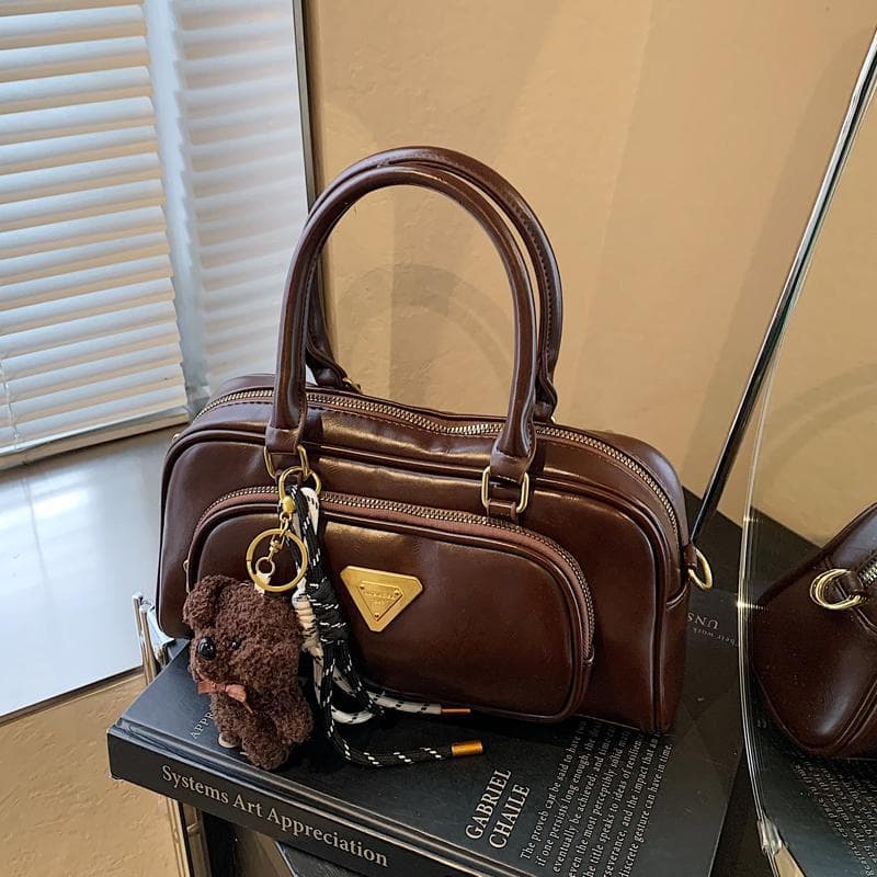 Fashionable and Simple Bowling Bag for Women 2024 Autumn New Style Crossbody Large Capacity Commuter Shoulder Bag
