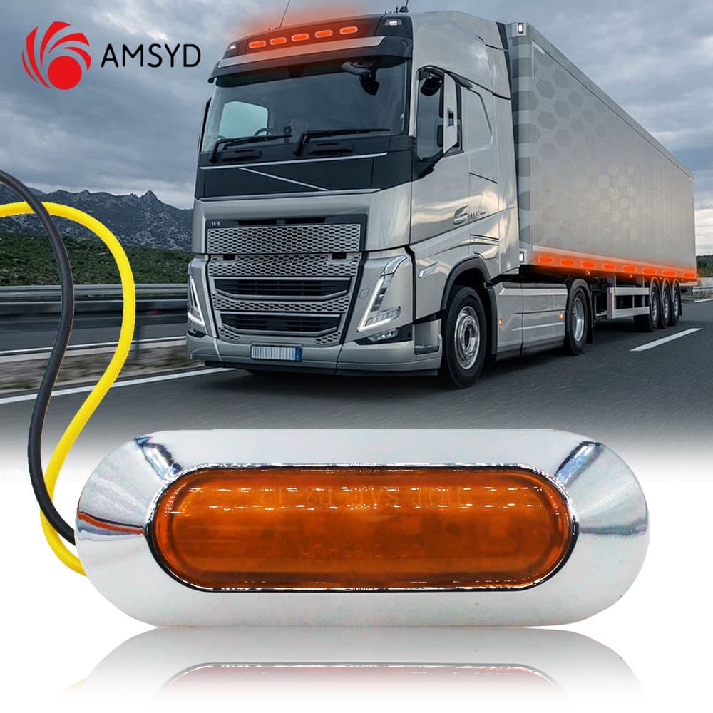 Universal 12-24V LED Signal Lights for Pickup Truck Trailer Bus Side Lights Truck Side Marker Lights High Intensity PC Material