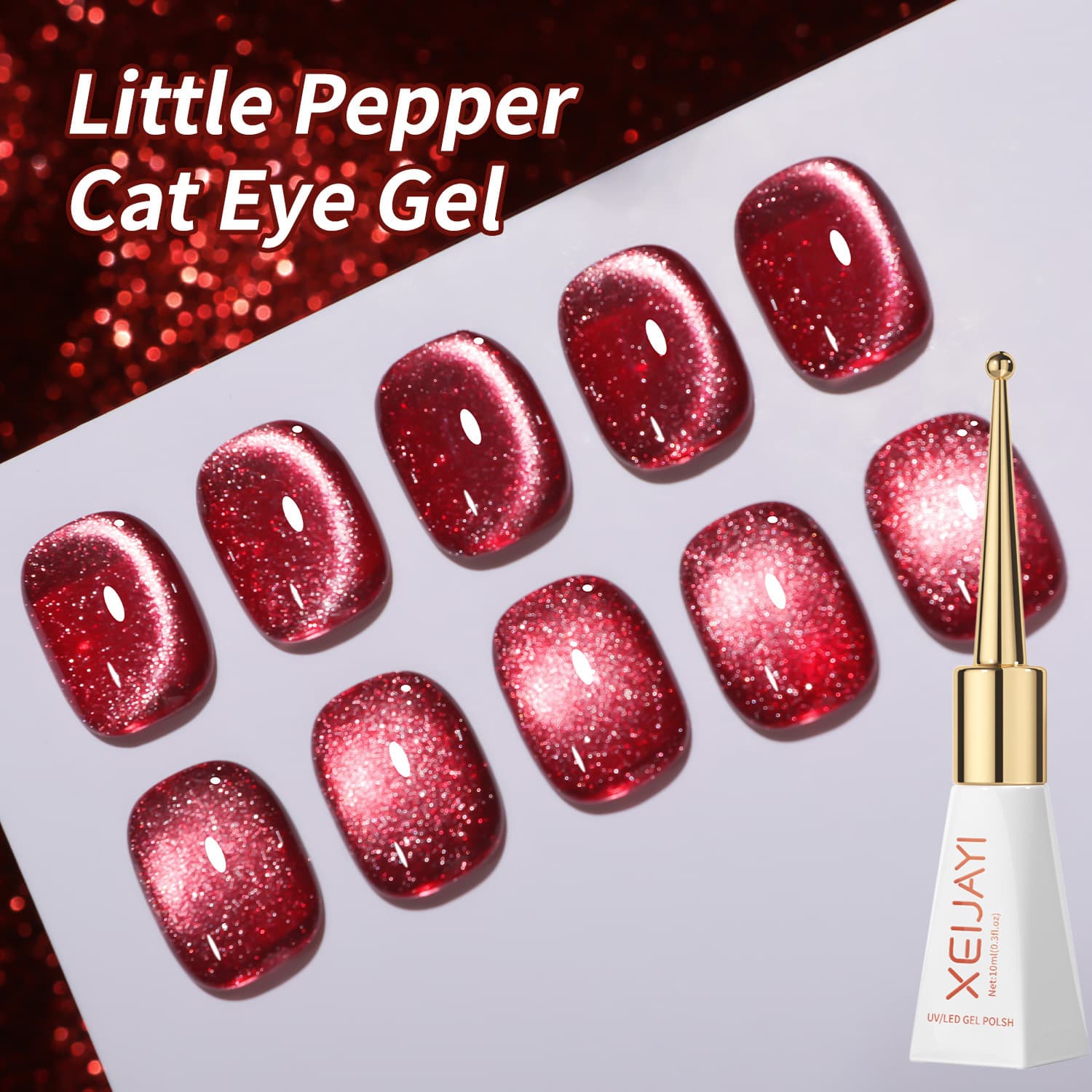 Small pepper scepter bottle cat eye nail polish gentle, versatile and long-lasting internet celebrity popular color phototherapy gel factory wholesale