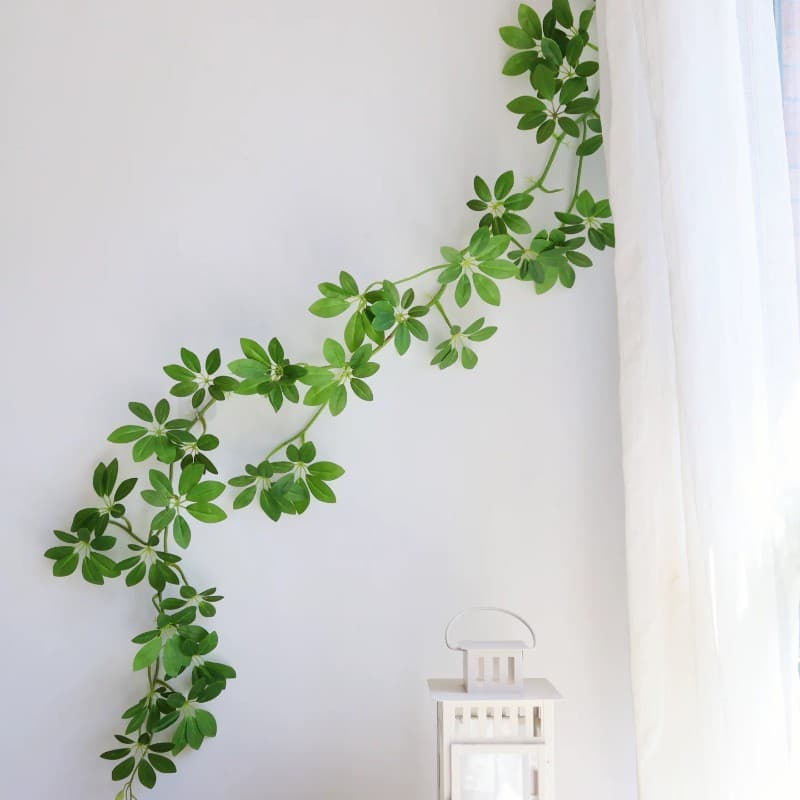 Simulated green plants, fake vines, landscaping, wealth-enhancing leaves, wall beautification, ceiling decoration, air-conditioning pipe winding and ugly covering