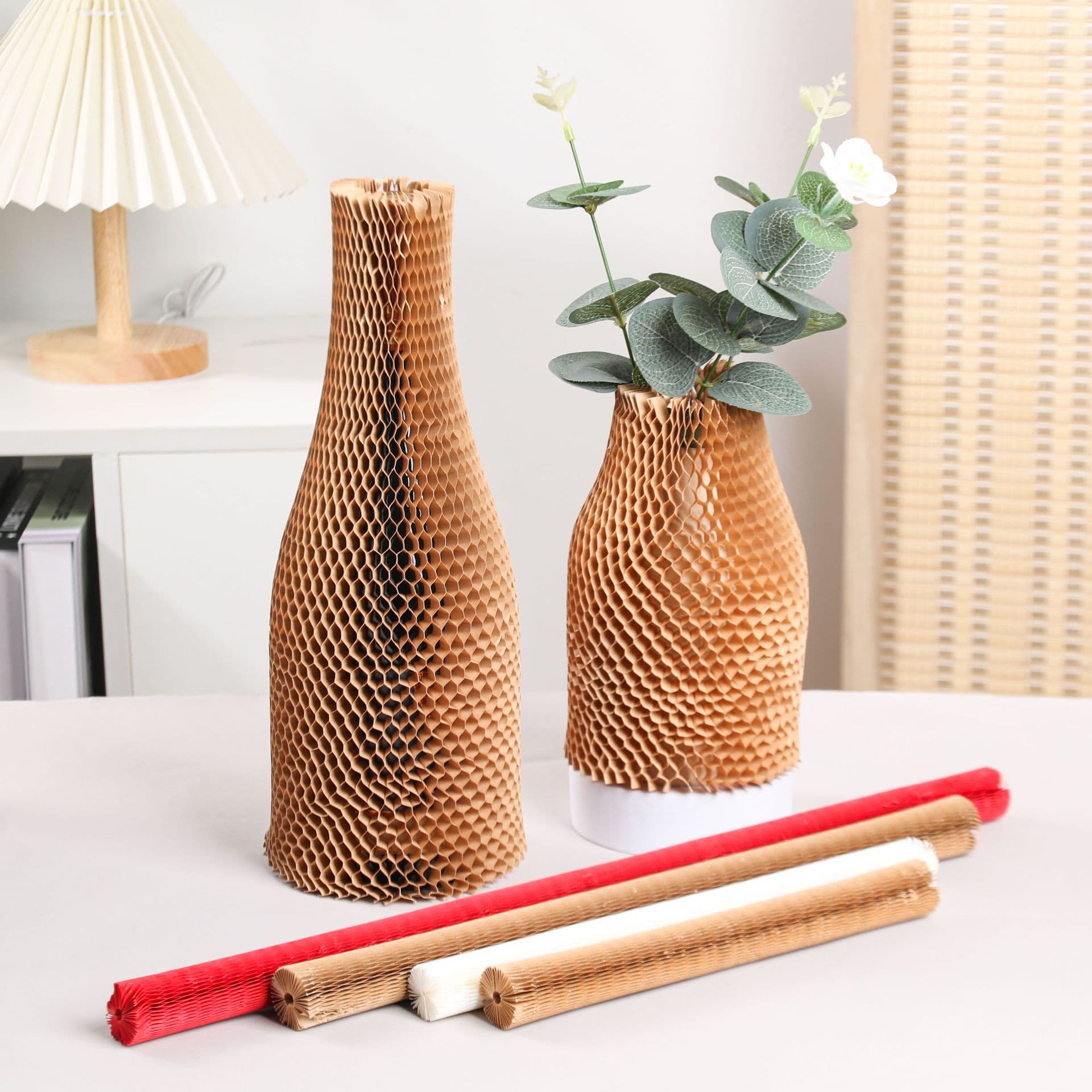 Protective Case Red Wine Ceramic Honeycomb Paper Cushioning Fragile Items Honeycomb Paper Cross-border Fully Degradable Kraft Paper Factory Wholesale