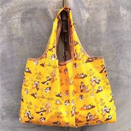 Large Capacity Eco-Friendly Supermarket Shopping Bag Wholesale in Stock Foldable Portable Durable Storage Grocery Bag Japanese Korean Style