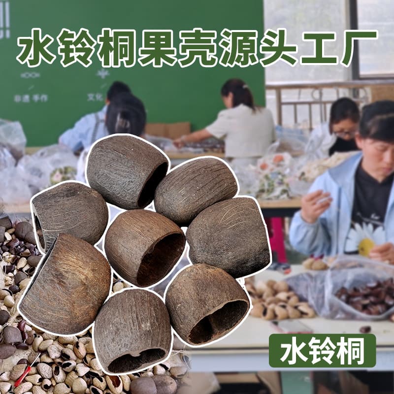 Water bell tung fruit shell wind chime hand-cranked bell raw materials DIY crafts baluster bell sound beam pendant fruit