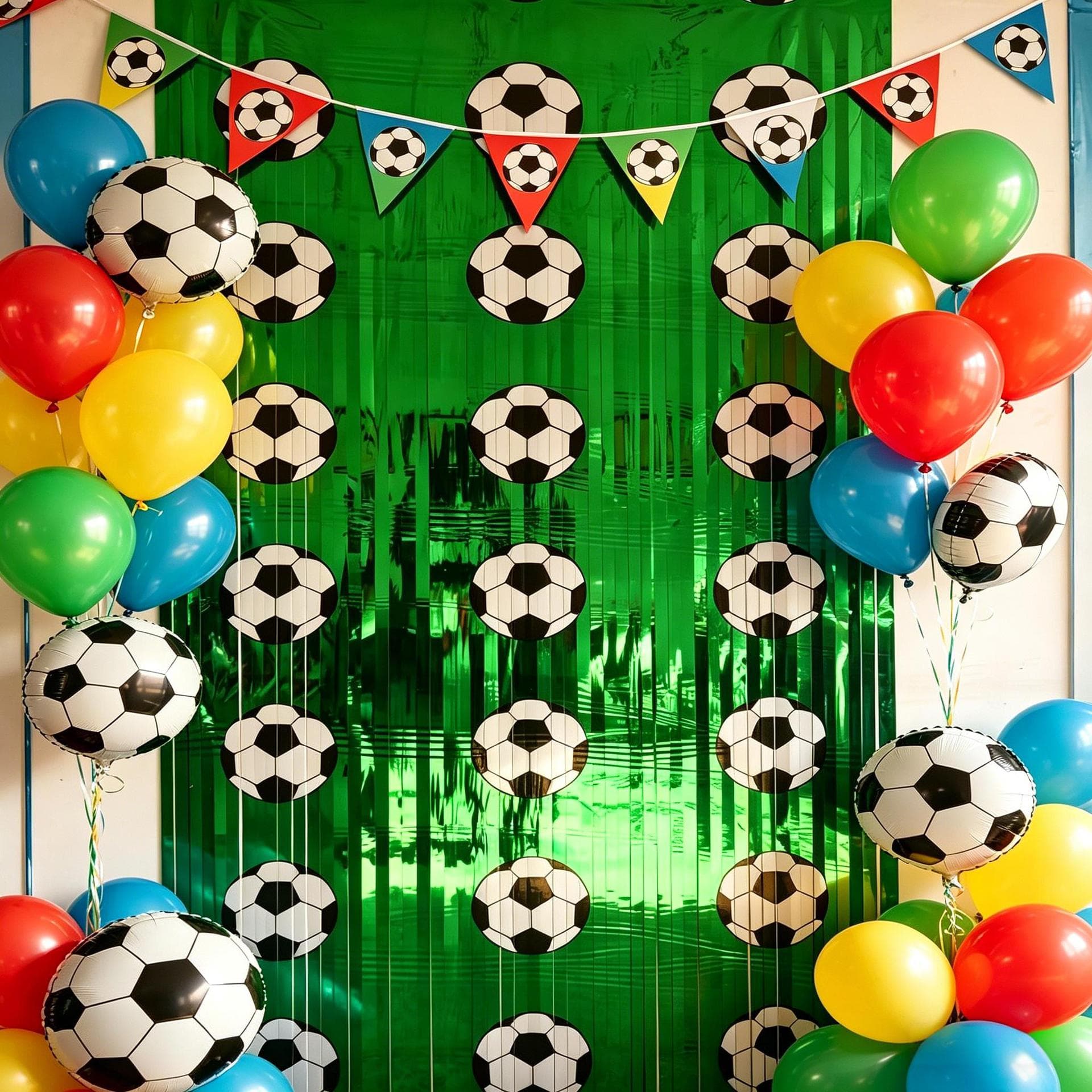 World Cup Football Balloon Set World Cup Football Balloon Set Cross-border Hot Selling Rain Silk Curtain