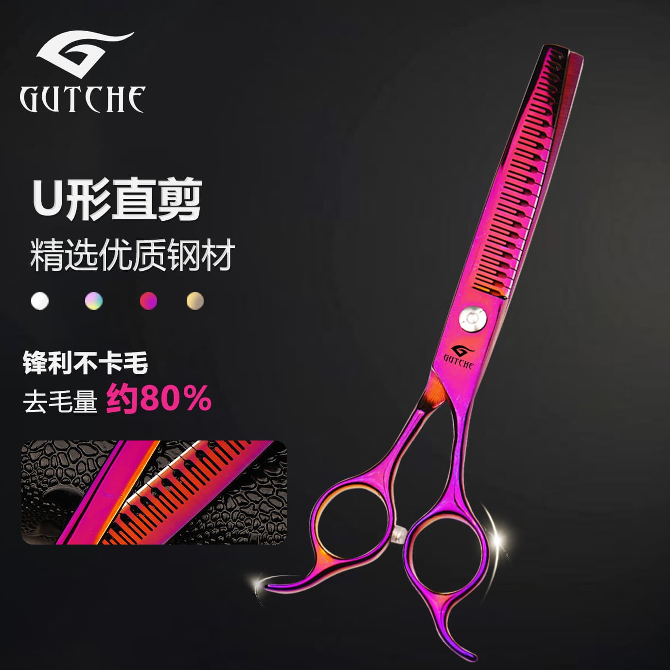 Pet Grooming Scissors Set - Thinning, Curved & Straight Shears