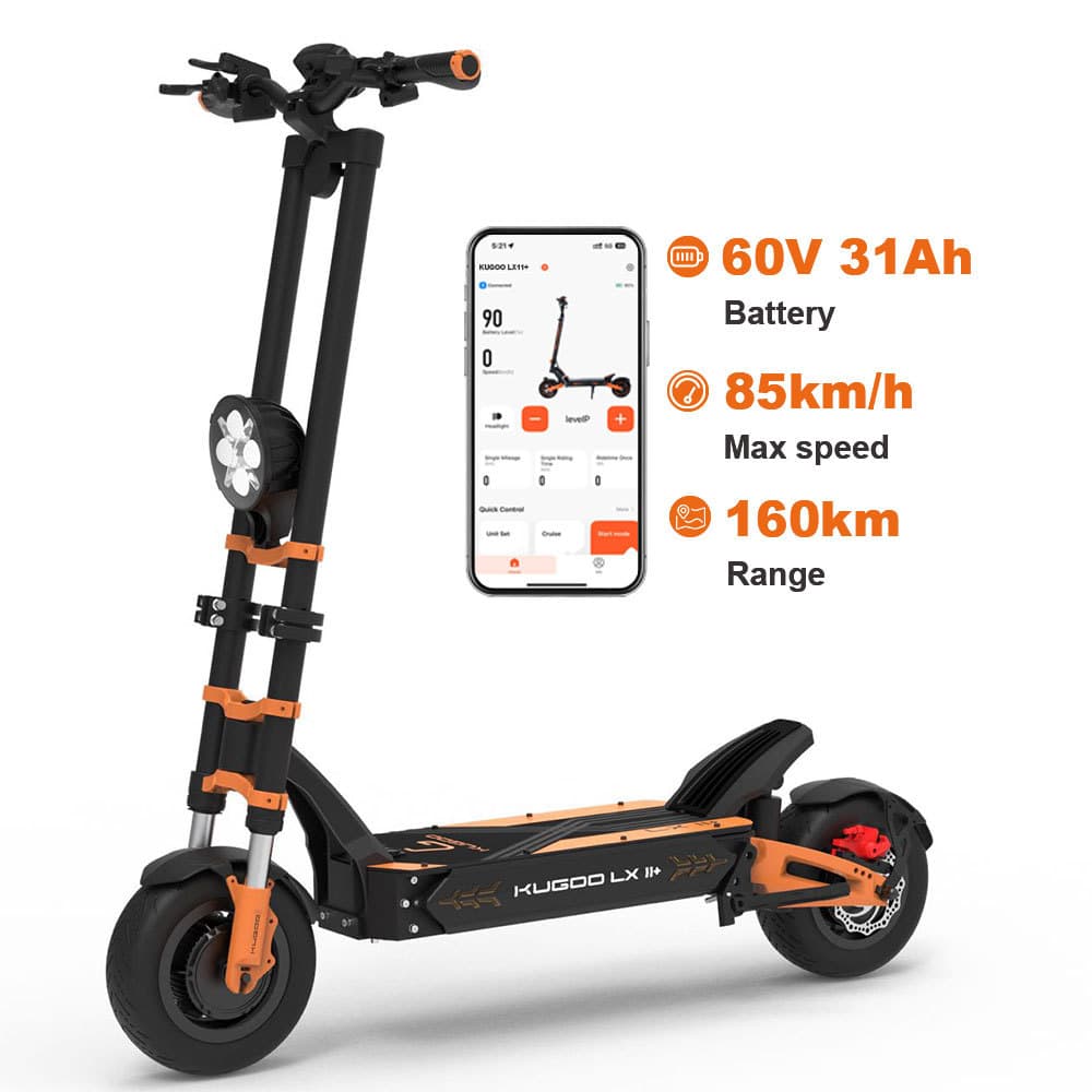 KUGOO LX11 + 160km Long-Range Portable Commuter Scooter 1500W Powerful Motor 85km