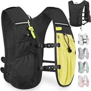 In-Stock Running Vest Lightweight Hydration Vest with Water Bottle Pouch Reflective Stripe Running Bag Adjustable Running Backpack