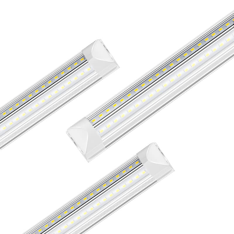 European V-shaped integrated 4FT LED tube, 1.2-meter aluminum-plastic ultra-bright fluorescent lamp, T8 industrial garage lighting strip light.