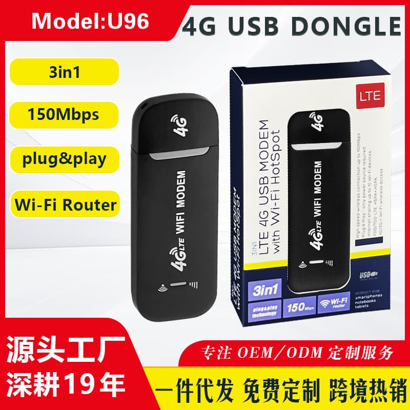 4G Wireless LTE On-Board WiFi USB Dongle Router Modem Portable Internet Card for Vehicle Use from Mainland China Computer Office