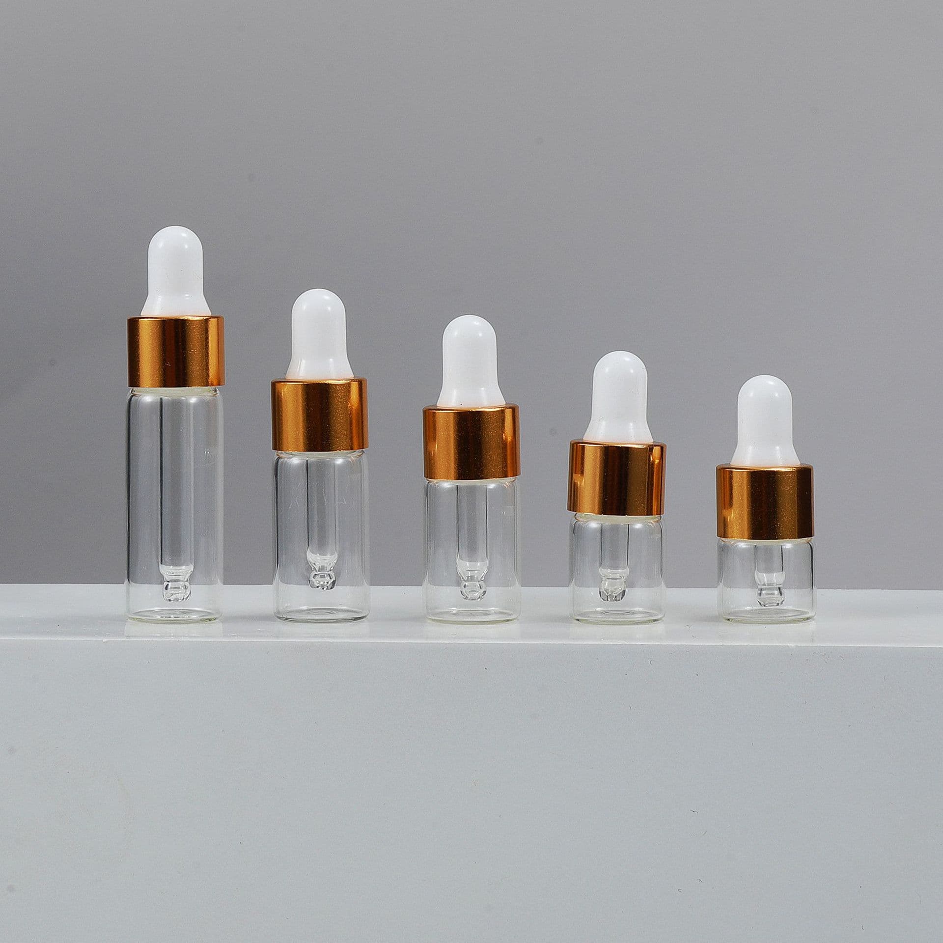 Original solution bottle 2ml 3ml 5ml transparent glass bottle sample essence bottle dropper bottle essential oil bottle trial pack