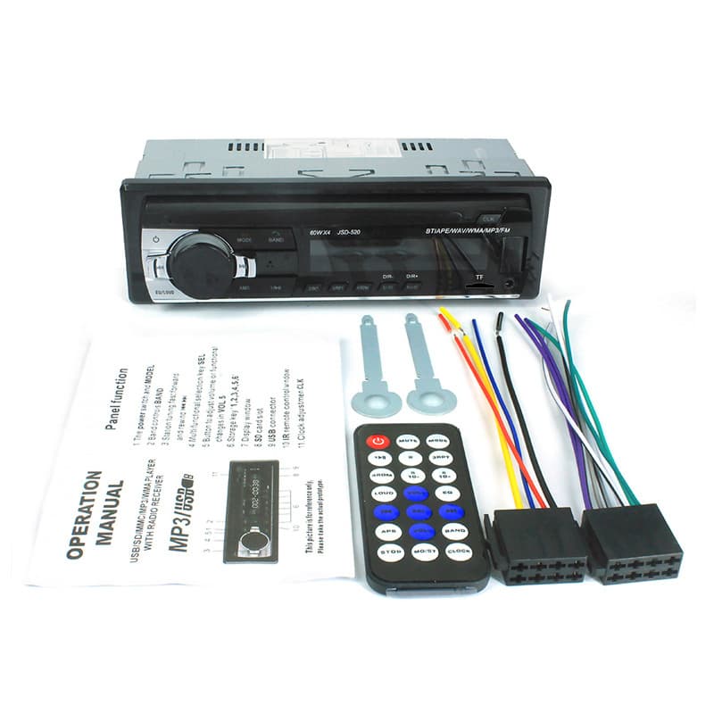 Factory Direct Supply Cross-Border Car MP3 Player Bluetooth Hands-Free Car MP3 USB Card U Disk Radio JSD-520