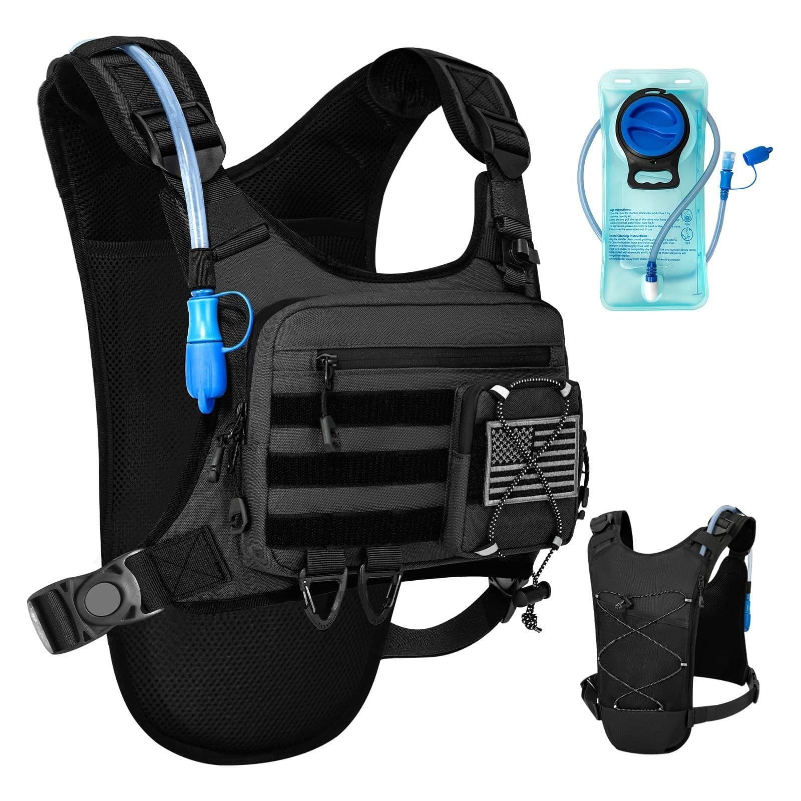 In Stock Amazon Cross-border Hot Selling New CS Outdoor Tactical Chest Pack Running Hydration Sports Chest Bag Men's Chest Bag